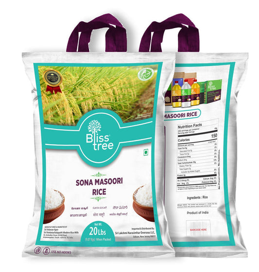 Bliss Tree Sonamasoori Rice-Lbs : 20