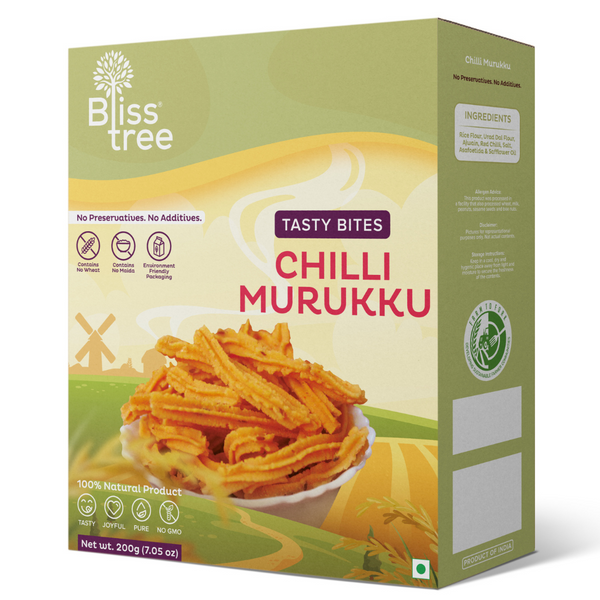 Bliss Tree Chilli Murukku-Gms : 200 - www.foodworldmd.com