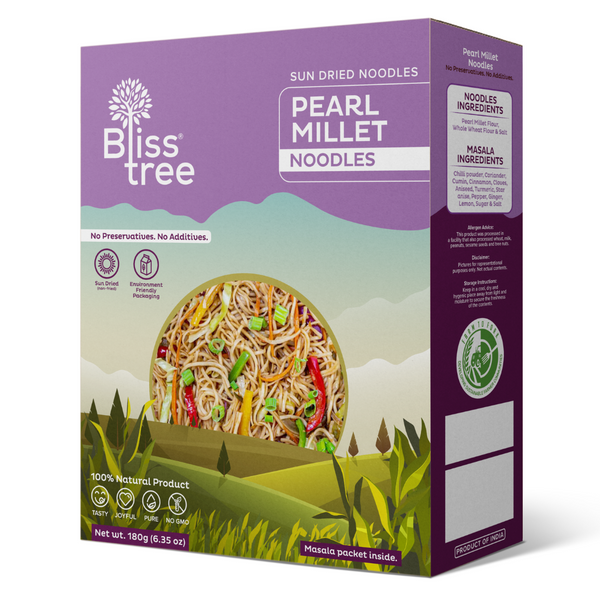 Bliss Tree Pearl Millet Noodles-Gms : 180 - www.foodworldmd.com