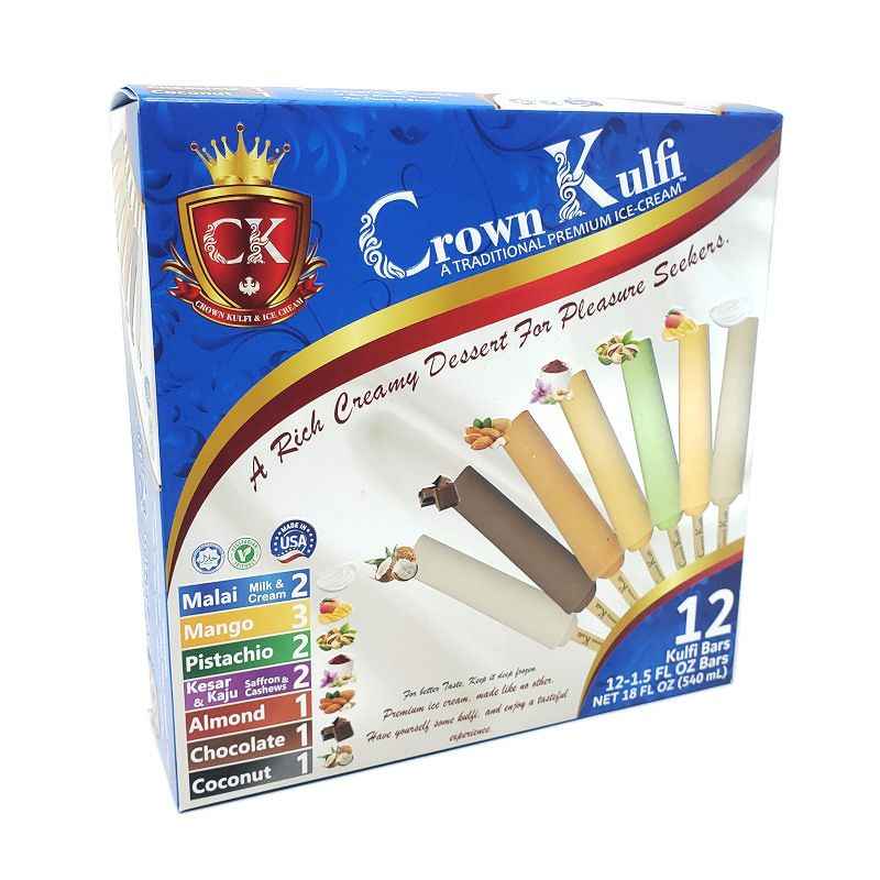 Crown Kulfi Stick Mixed (12 Pack)-Ml : 540 - www.foodworldmd.com