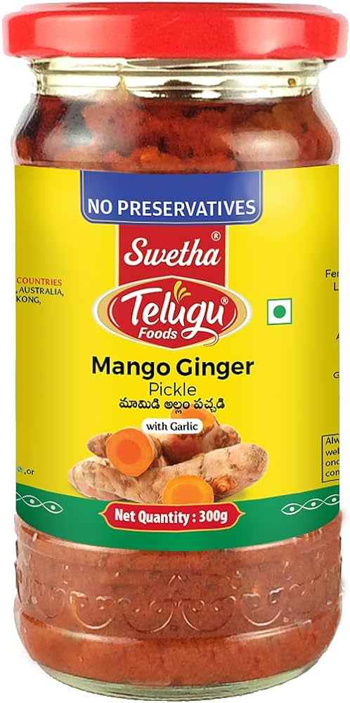 Telugu Mango Ginger Pickle-Gms : 300 - www.foodworldmd.com