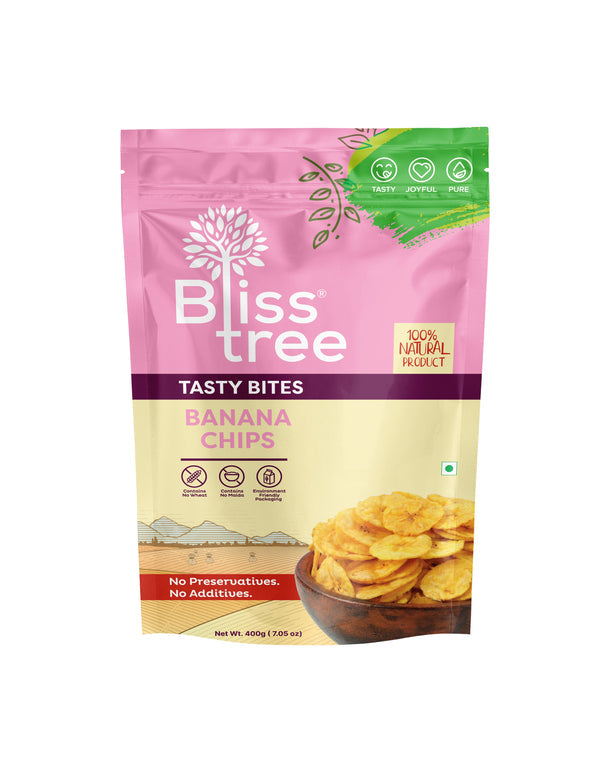 Bliss Tree Banana Chips-Gms : 400 - www.foodworldmd.com