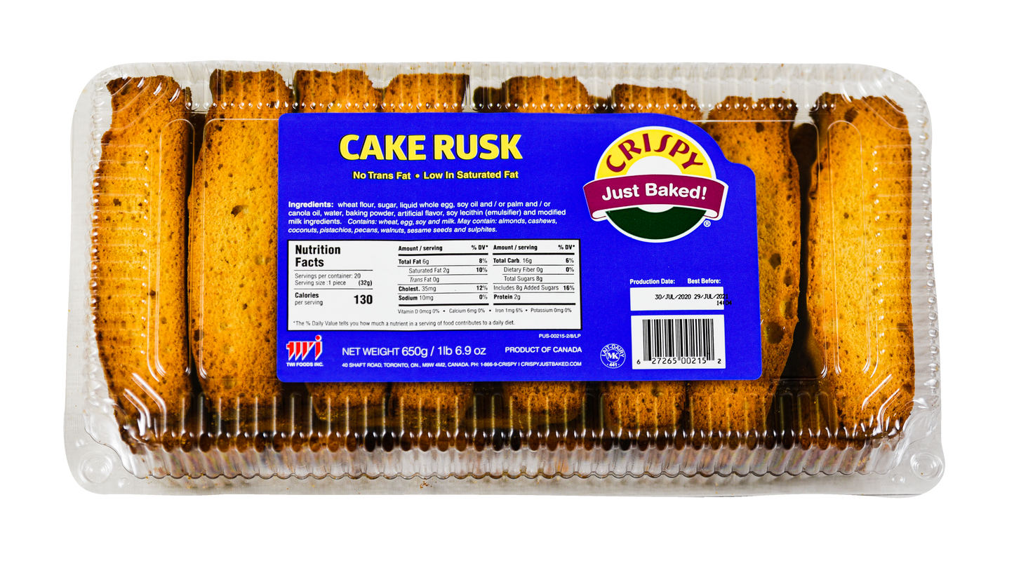 Crispy Cake Rusk-Gms : 550 - www.foodworldmd.com