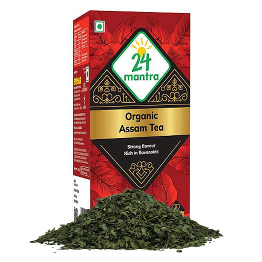 24 Mantra Organic Assam Tea - Gms : 100 - FOOD WORLD - Pantry Staple