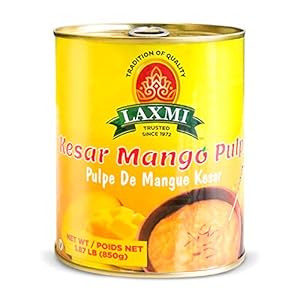 Laxmi Kesar Mango Pulp-Gms : 850 - www.foodworldmd.com