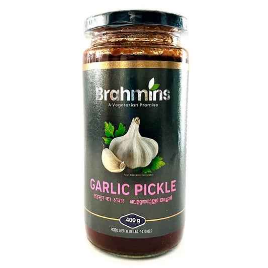 Brahmins Garlic Pickle-Gms : 400 - www.foodworldmd.com