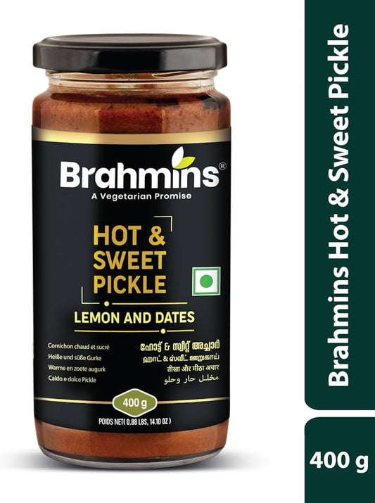 Brahmins Hot & Sweet Pickle-Gms : 400 - www.foodworldmd.com