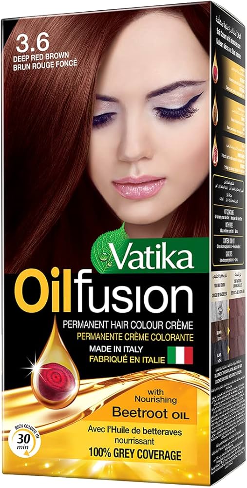 Vatika Oil Fusion Deep Red Brown Hair Colour-Ml : 108 - www.foodworldmd.com