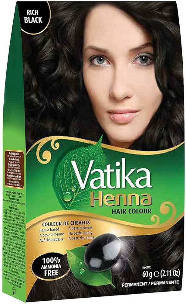 Vatika Henna Black Hair Colour-Gms : 60 - www.foodworldmd.com