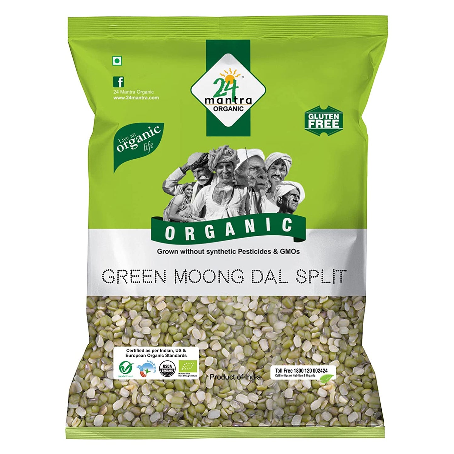 24 Mantra Organic Green Moong Dal Split-Lbs : 2 - www.foodworldmd.com