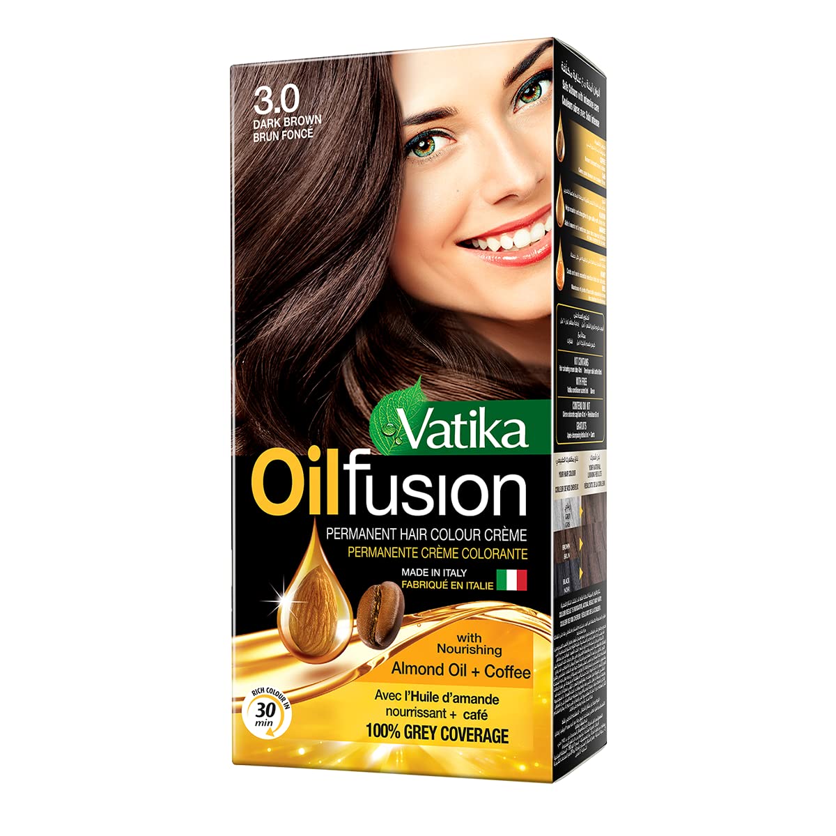 Vatika Oil Fusion Dark Brown Hair Colour-Ml : 108 - www.foodworldmd.com