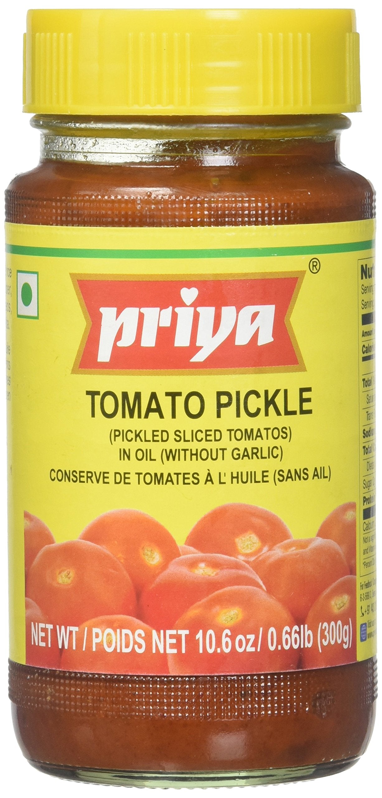 Priya Tomato Pickle-Gms : 300 - www.foodworldmd.com