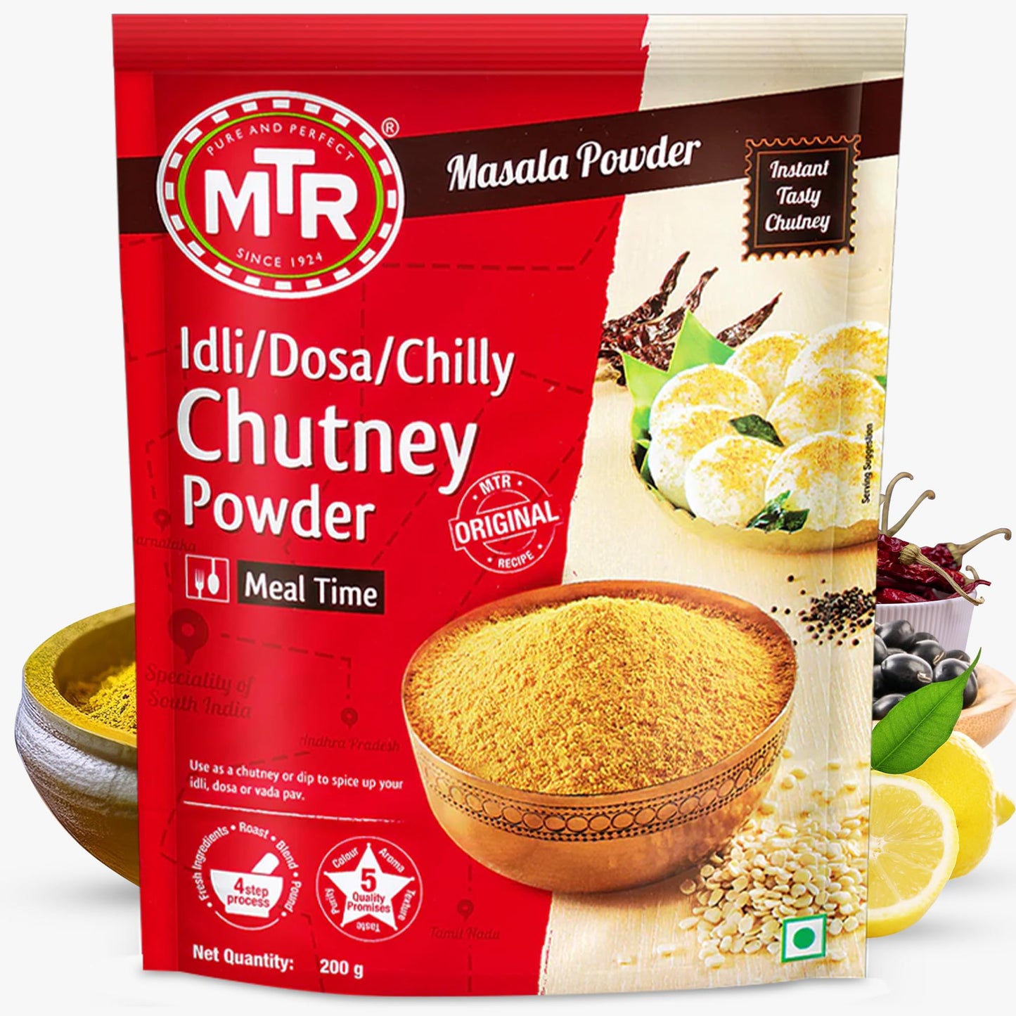 MTR Spiced Chutney Powder-Gms : 200 - www.foodworldmd.com