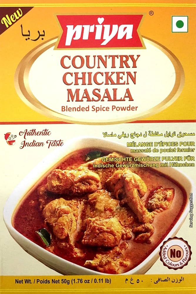 Priya Country Chicken Masala-Gms : 50 - www.foodworldmd.com