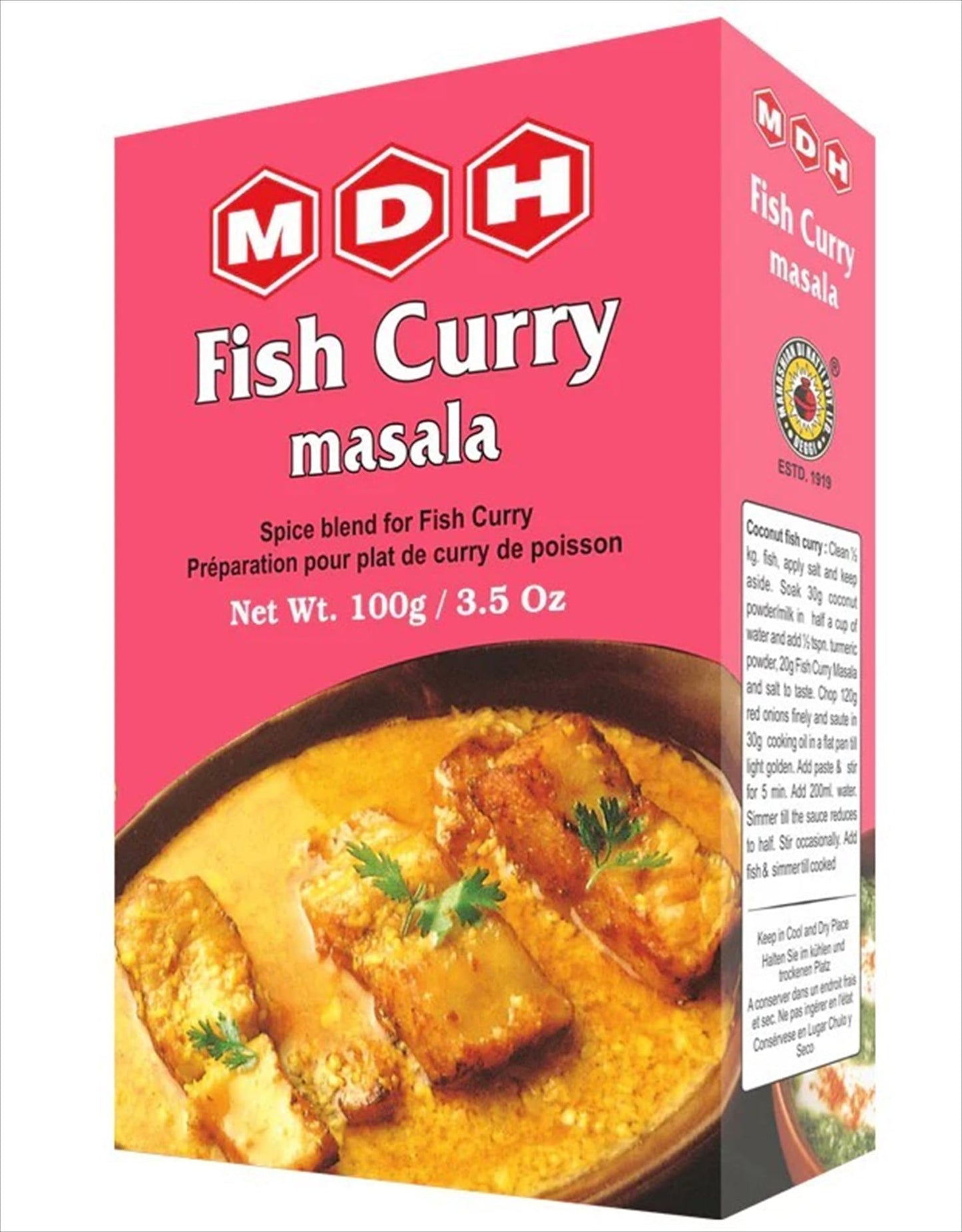 MDH Fish Curry Masala-Gms : 100 - www.foodworldmd.com