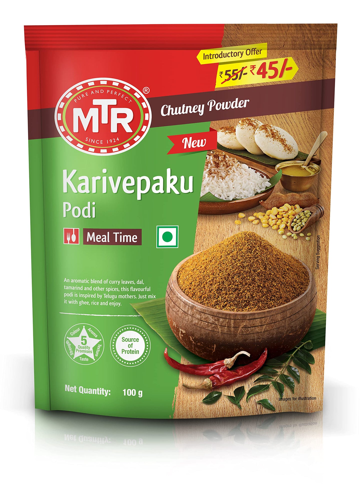 MTR Karivepaku Podi-Gms : 100 - www.foodworldmd.com