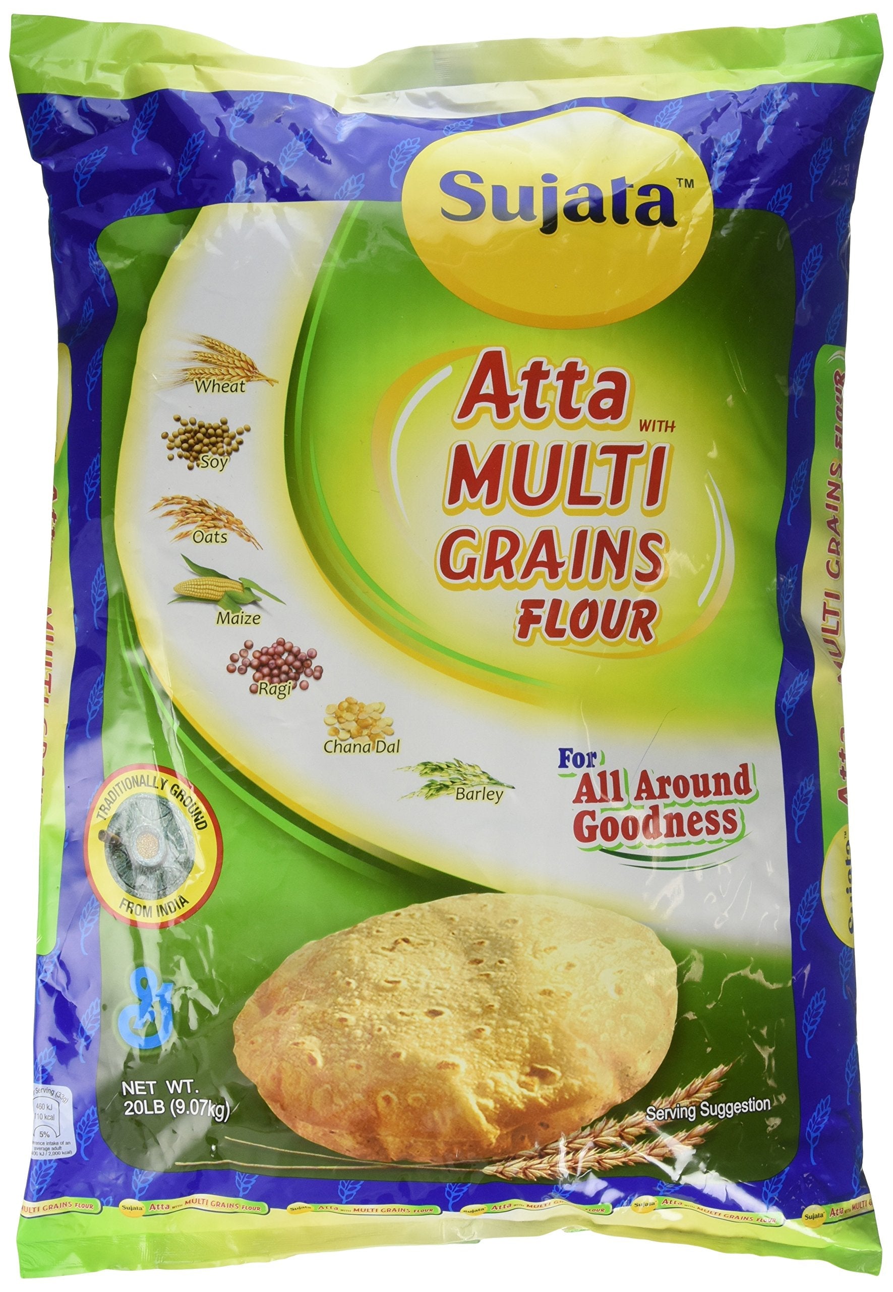 Sujata Atta Multi Grain-Lbs : 20 - www.foodworldmd.com