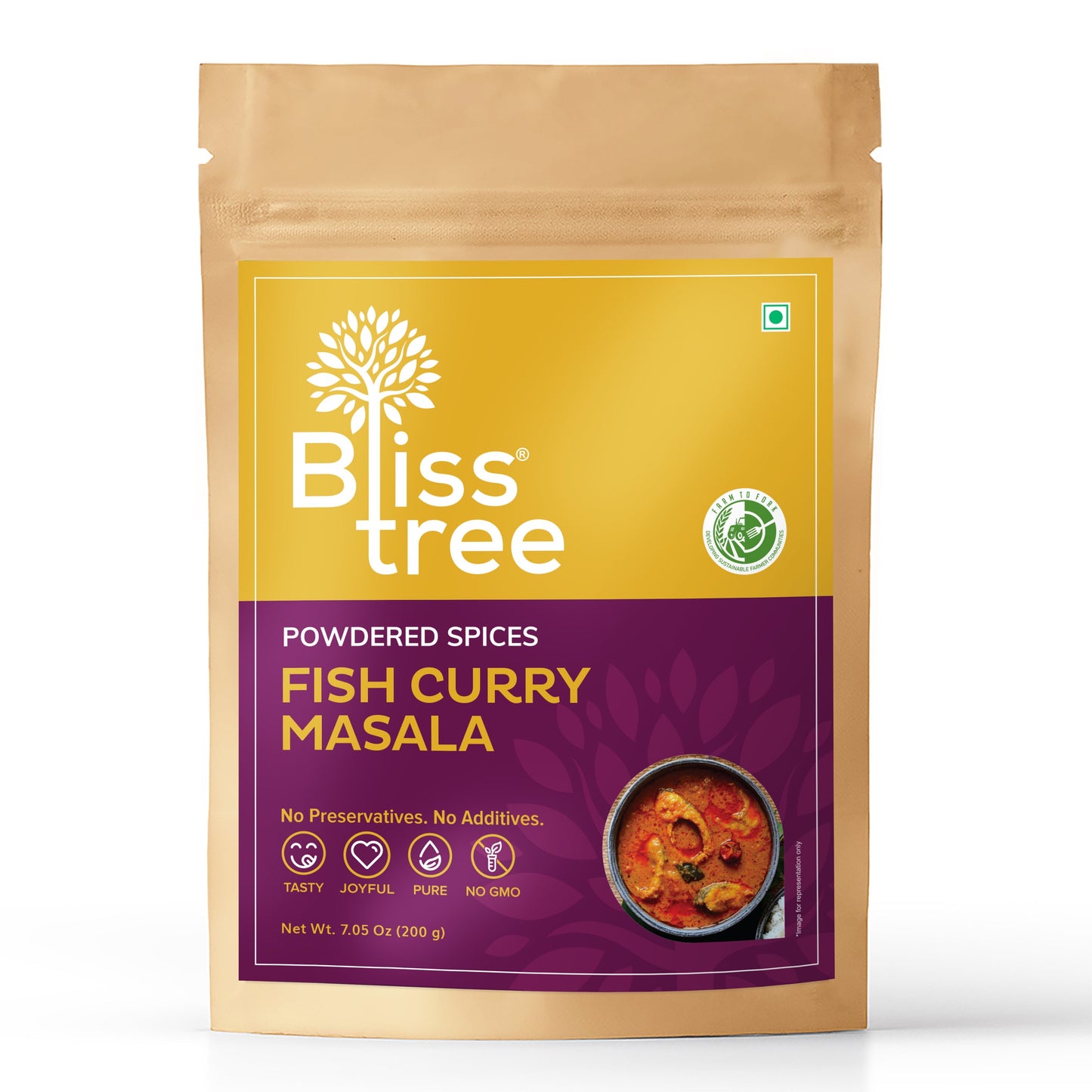 Bliss Tree Fish Curry Masala-Gms : 200 - www.foodworldmd.com