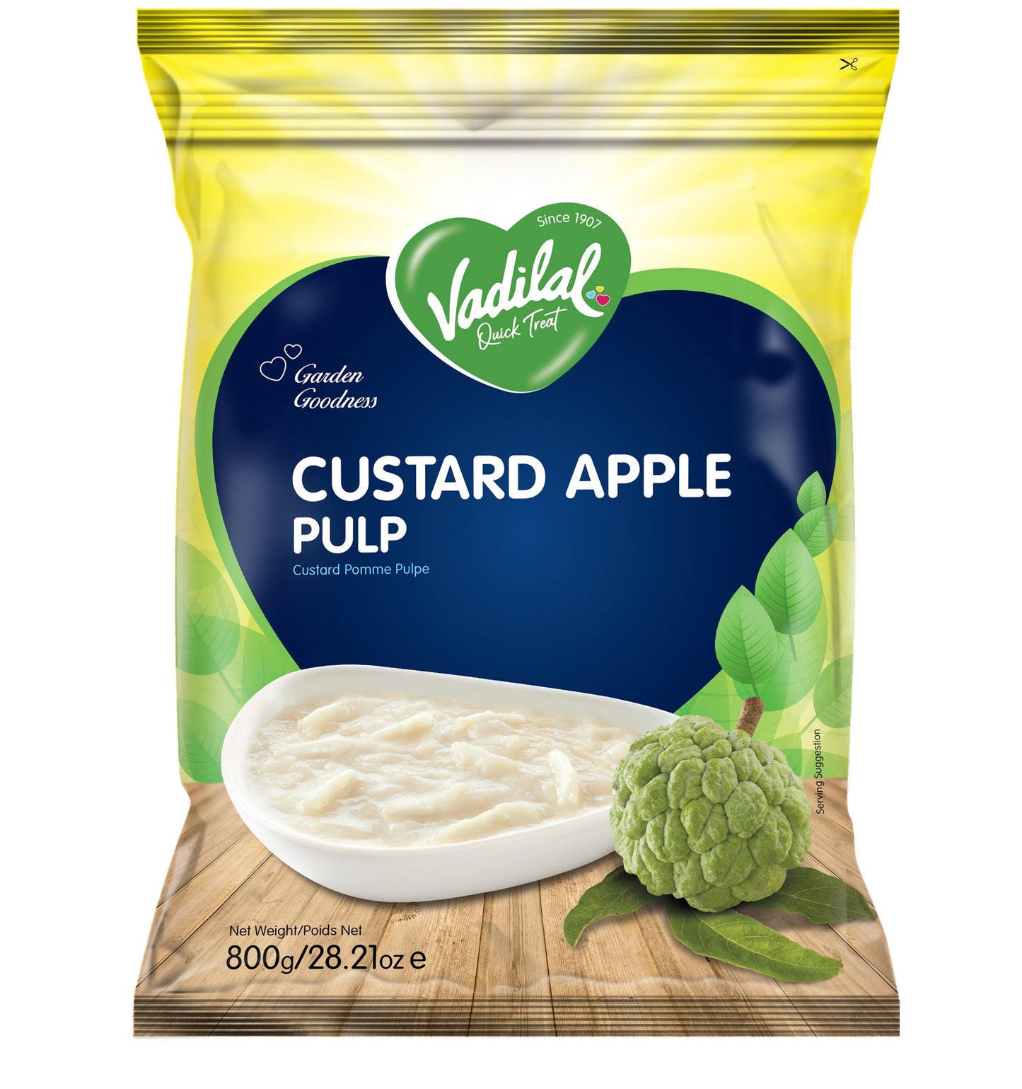 Vadilal Custard Apple Pulp-Gms : 800 - www.foodworldmd.com