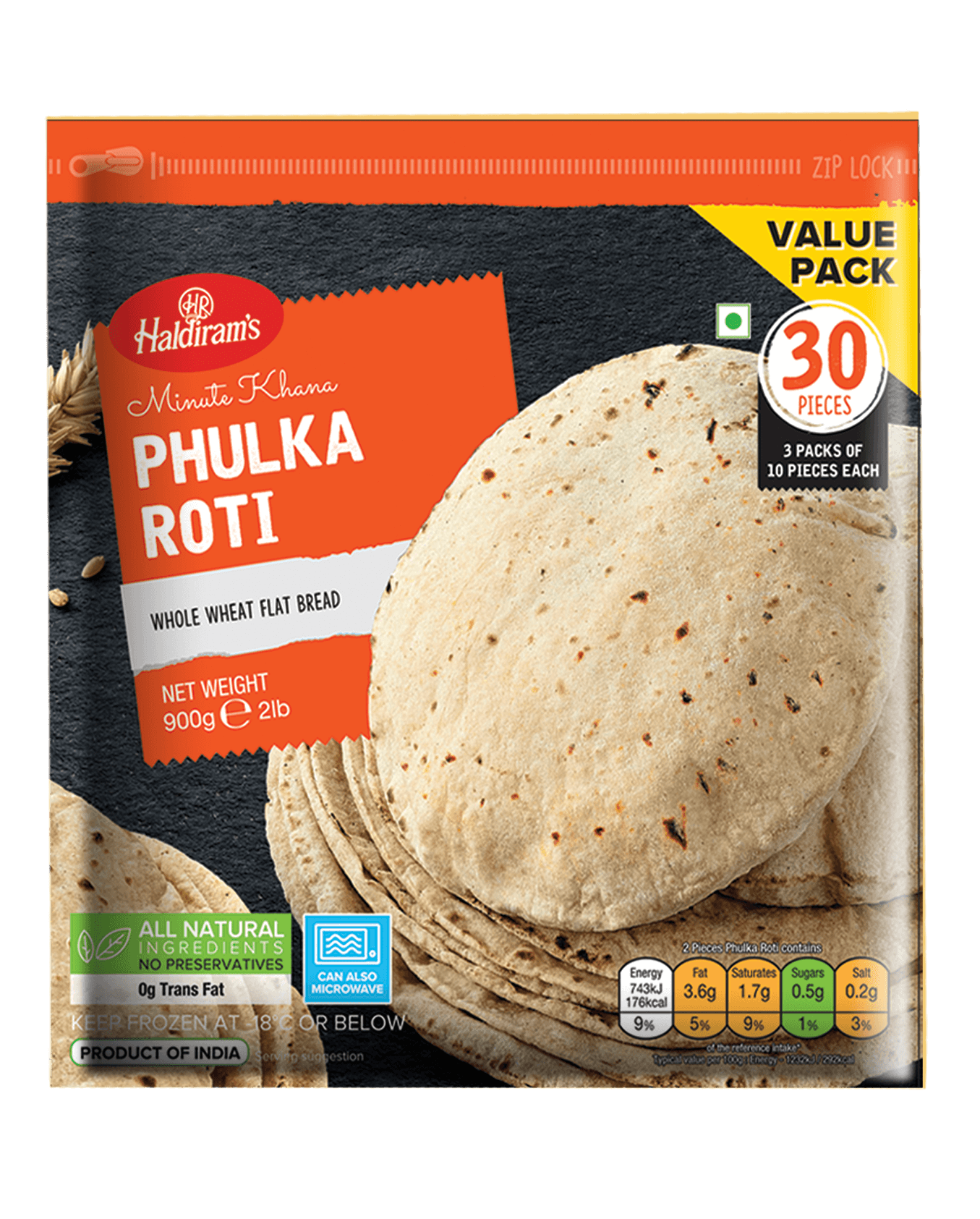 Haldirams Phulka Roti-Gms : 900 - www.foodworldmd.com