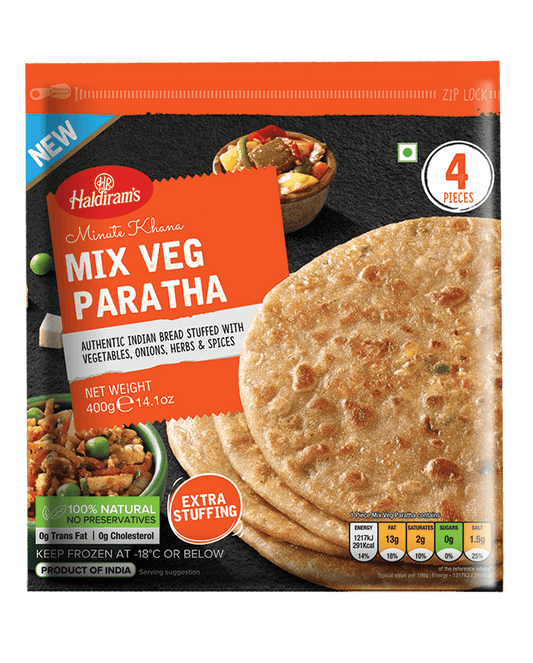 Haldirams Mix Veg Paratha-Gms : 400 - www.foodworldmd.com