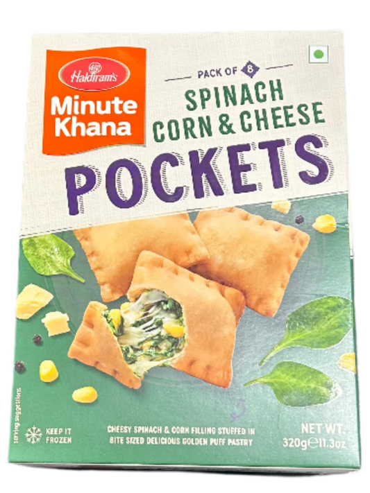 Haldirams Spinach Corn & Cheese Pockets-Gms : 320 - www.foodworldmd.com