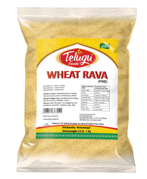 Telugu Roasted Wheat Rava Fine-Lbs : 4 - www.foodworldmd.com