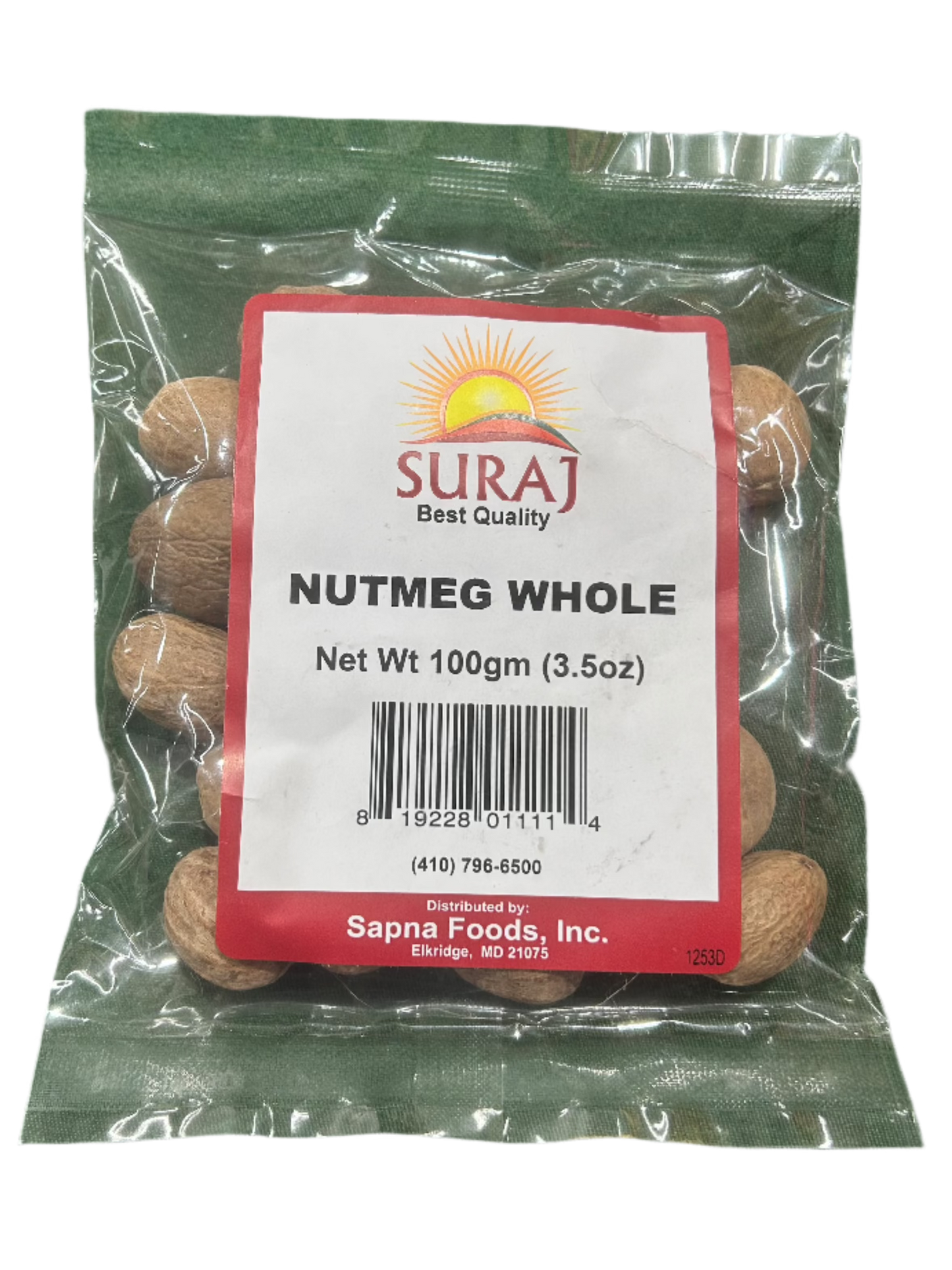 Suraj Nutmeg Whole-Gms : 100 - www.foodworldmd.com