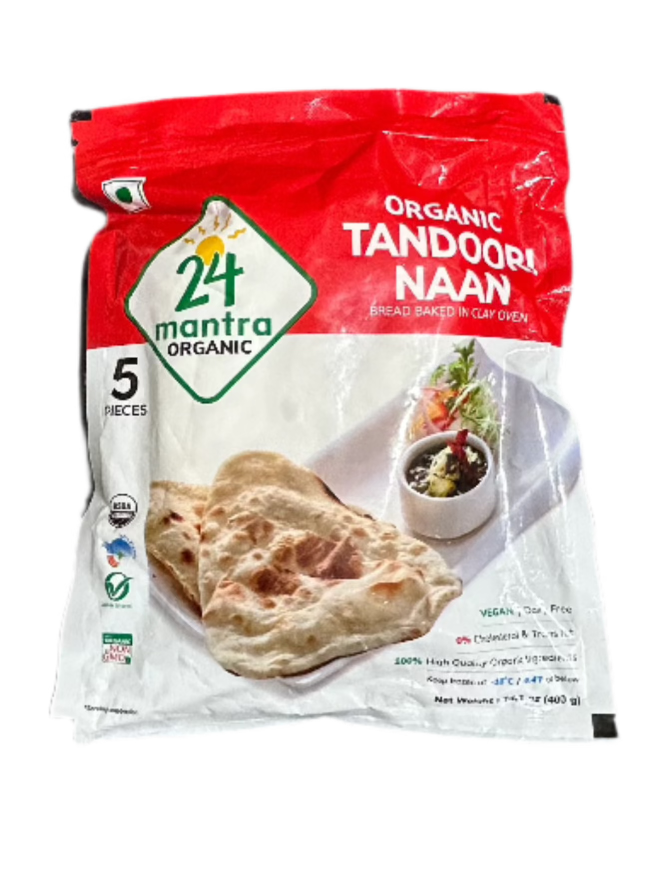 24 Mantra Organic Tandoori Naan-Gms : 400 - www.foodworldmd.com