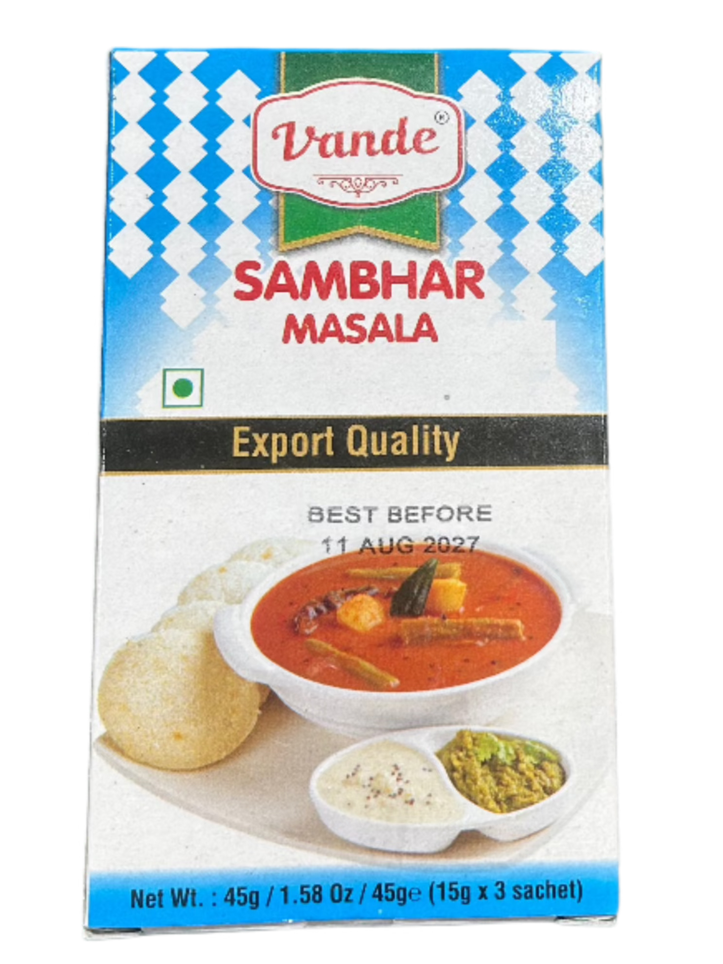 Vande Sambhar Masala-Gms : 45 - www.foodworldmd.com