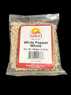 Suraj White Pepper Whole-Gms : 100 - www.foodworldmd.com