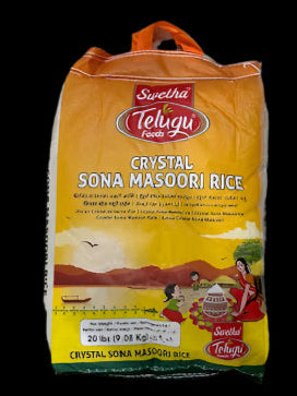 Telugu Crystal Sonamasoori-Lbs : 20 - www.foodworldmd.com