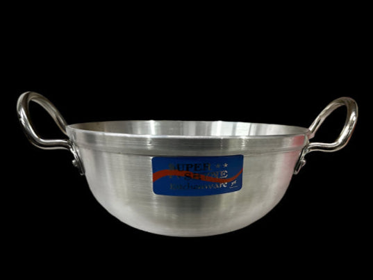 Super Shyne Aluminum Wok (Karahi) #1-Pc : 1 - www.foodworldmd.com