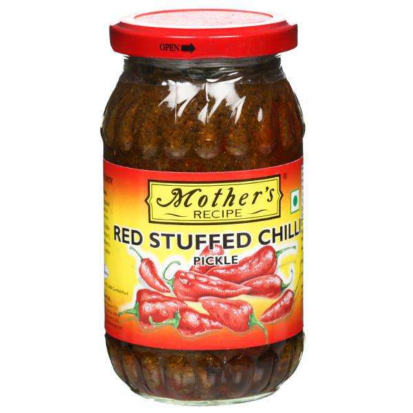 Mothers Stuffed Red Chilli Pickle-Gms : 500 - www.foodworldmd.com