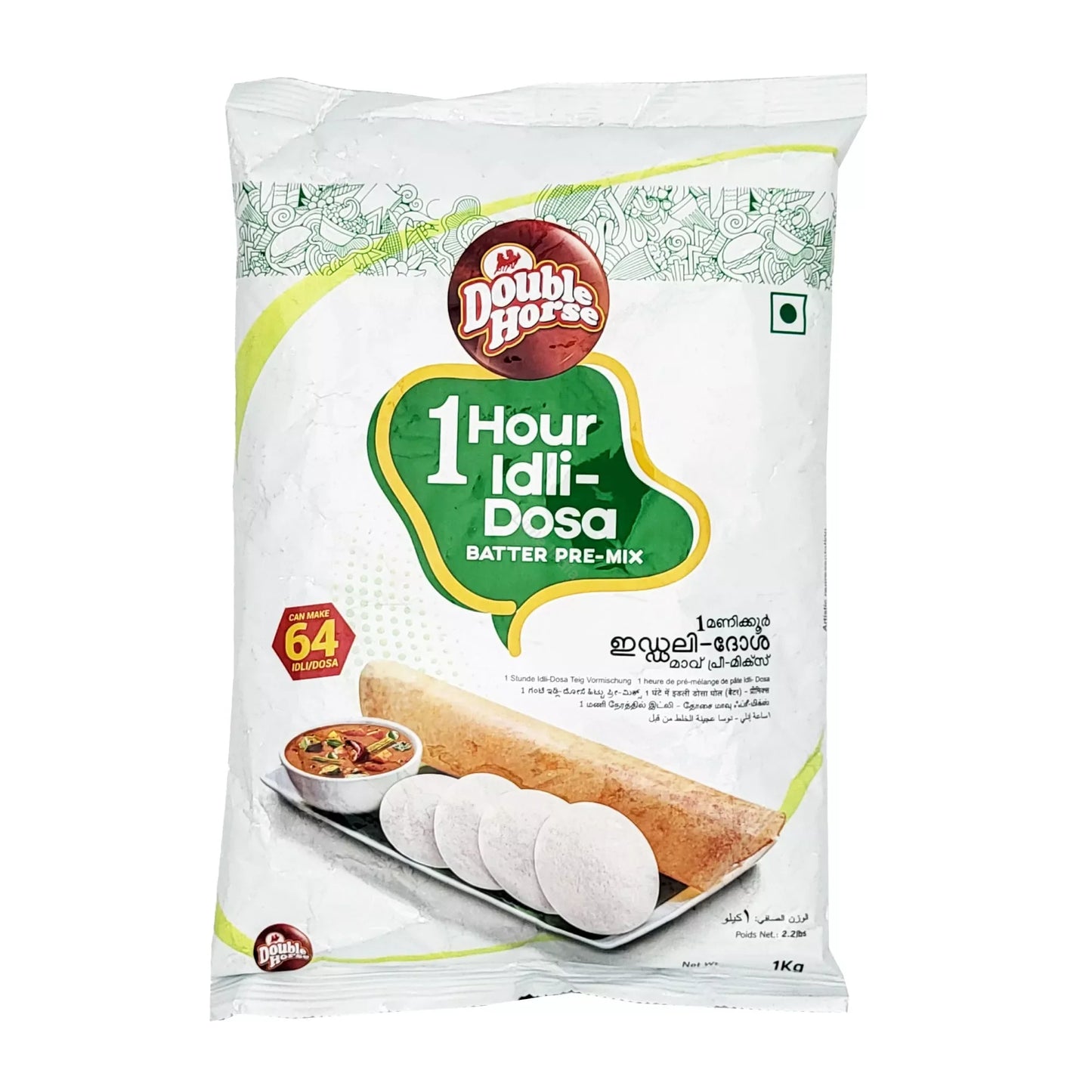 Double Horse 1 Hour Idli Dosa Mix-Lbs : 2.2 - www.foodworldmd.com