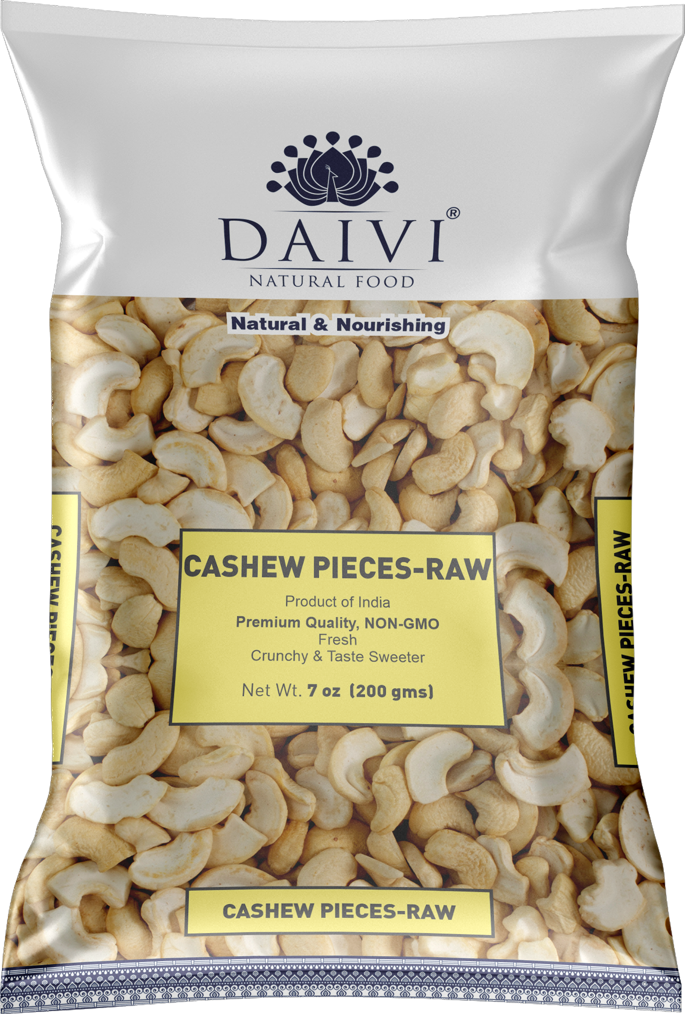 Daivi Cashew Pieces-Gms : 200 - www.foodworldmd.com