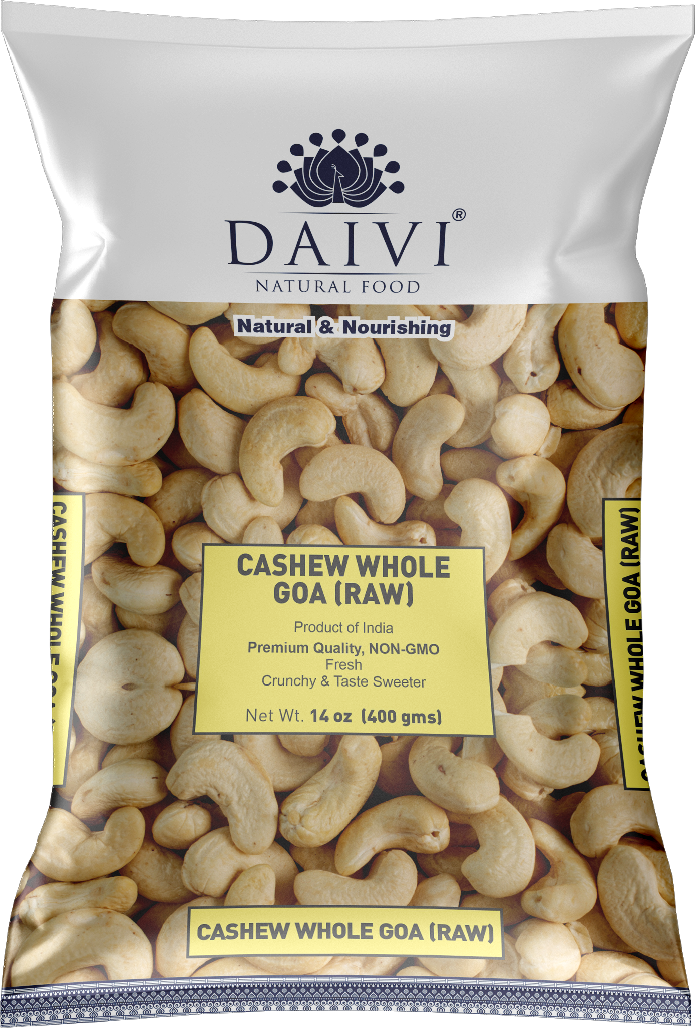 Daivi Cashew Whole Goa-Gms : 200 - www.foodworldmd.com