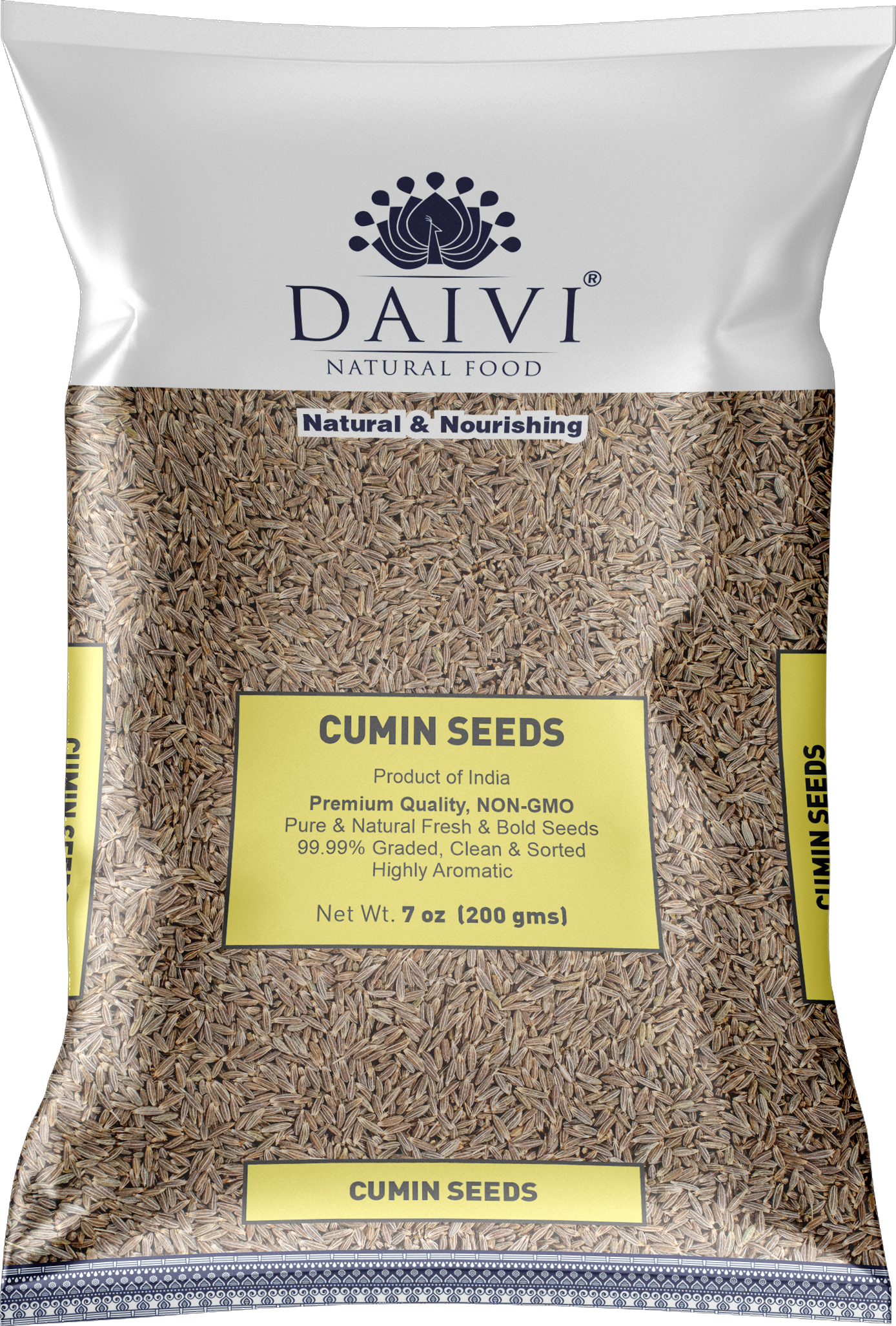 Daivi Cumin Seeds-Gms : 454 - www.foodworldmd.com