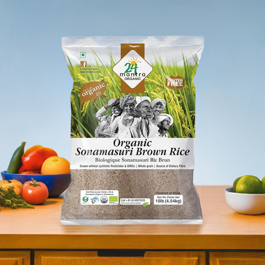 24 Mantra Organic Sonamasoori Rice Brown-Lbs : 10 - www.foodworldmd.com