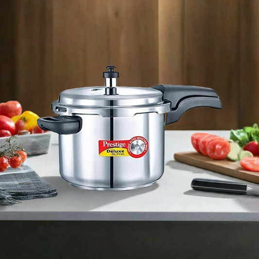 Prestige Stainless Steel Deluxe Alpha Cooker-Ltr : 5.5 - www.foodworldmd.com