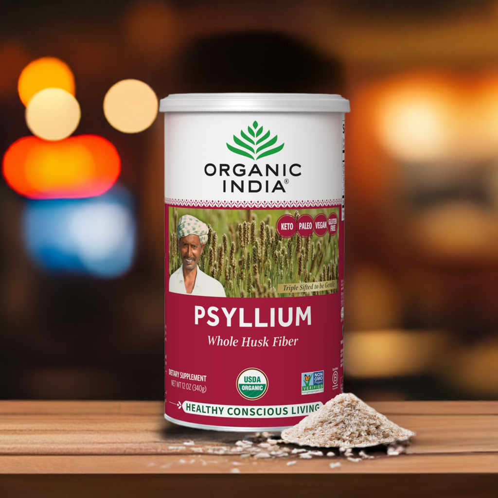 Organic India Psyllium Whole Husk Fiber-Gms : 340 - www.foodworldmd.com