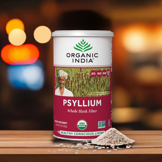 Organic India Psyllium Whole Husk Fiber-Gms : 340 - www.foodworldmd.com