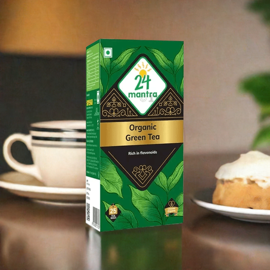 24 Mantra Organic Green Tea Bags-Gms : 37.5 - www.foodworldmd.com