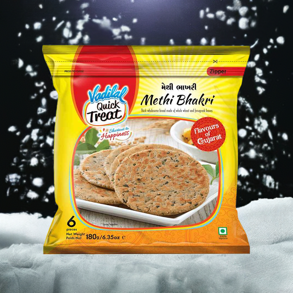 Vadilal Methi Bhakri-Gms : 400 - www.foodworldmd.com