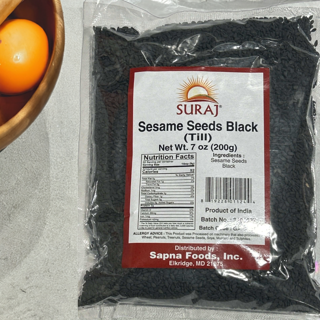 Suraj Sesame Seeds Black-Gms : 200 - www.foodworldmd.com