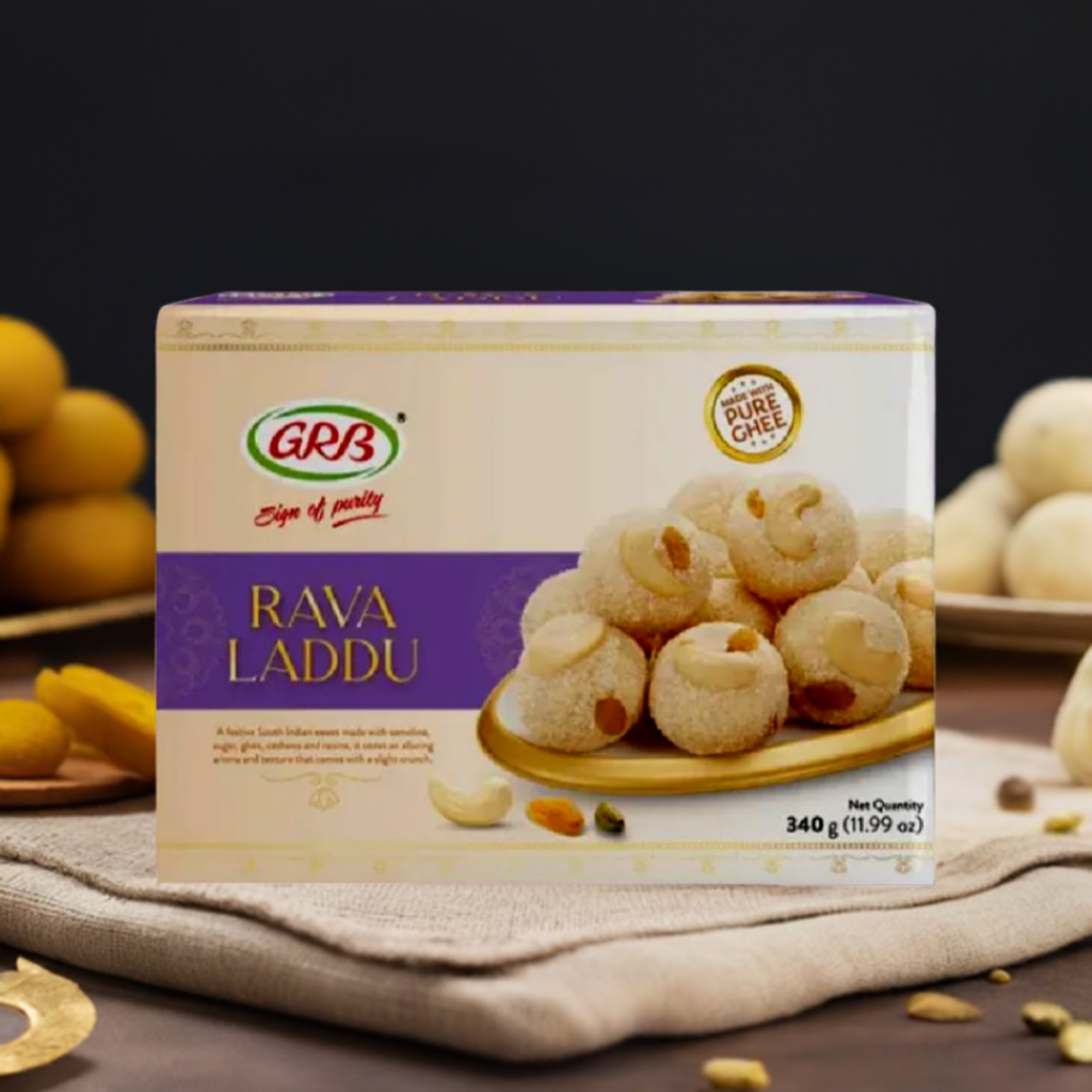 GRB Rava Laddu-Gms : 340 - www.foodworldmd.com