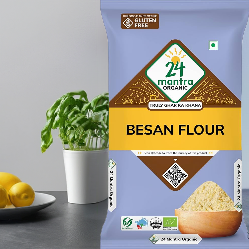 24 Mantra Organic Besan / Gram Flour-Lbs : 2 - www.foodworldmd.com