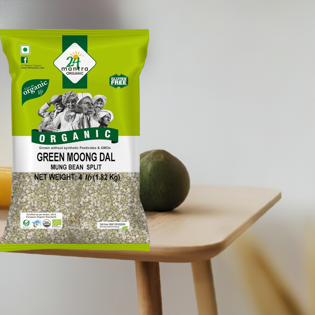 24 Mantra Organic Green Moong Dal Split-Lbs : 4 - www.foodworldmd.com