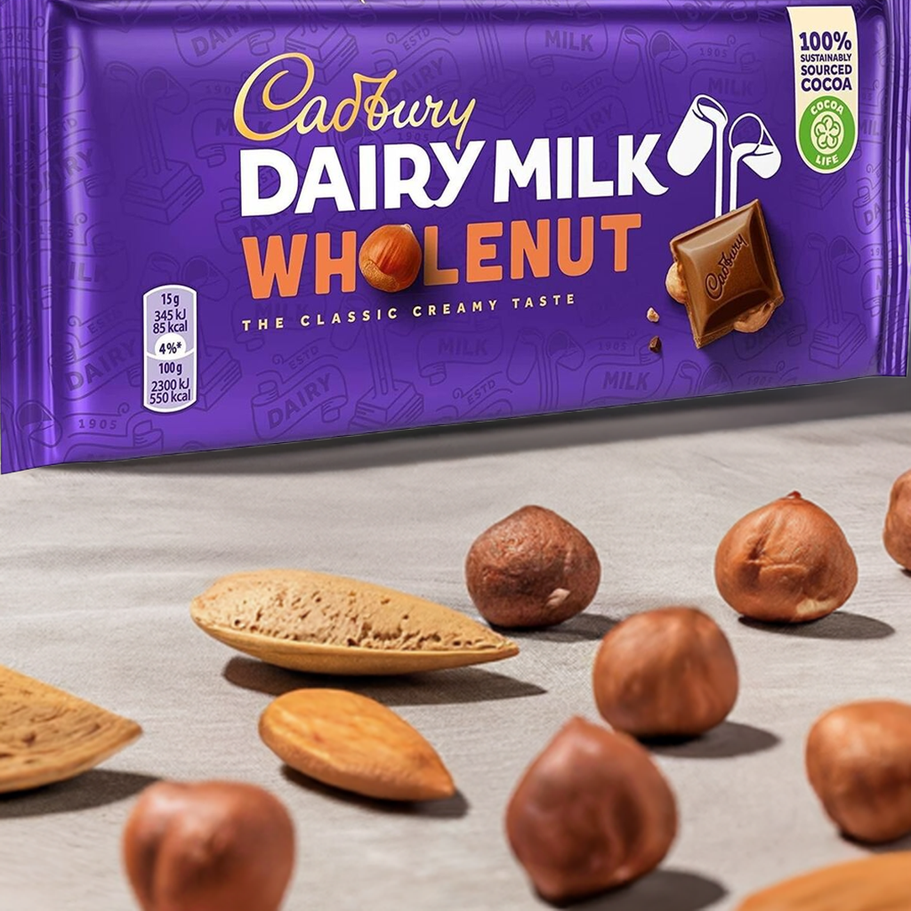 Cadbury Whole Nut Chocolate-Gms : 120 - www.foodworldmd.com