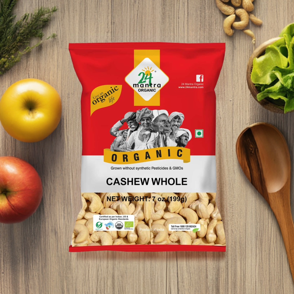 24 Mantra Organic Cashew Whole-Gms : 200 - www.foodworldmd.com